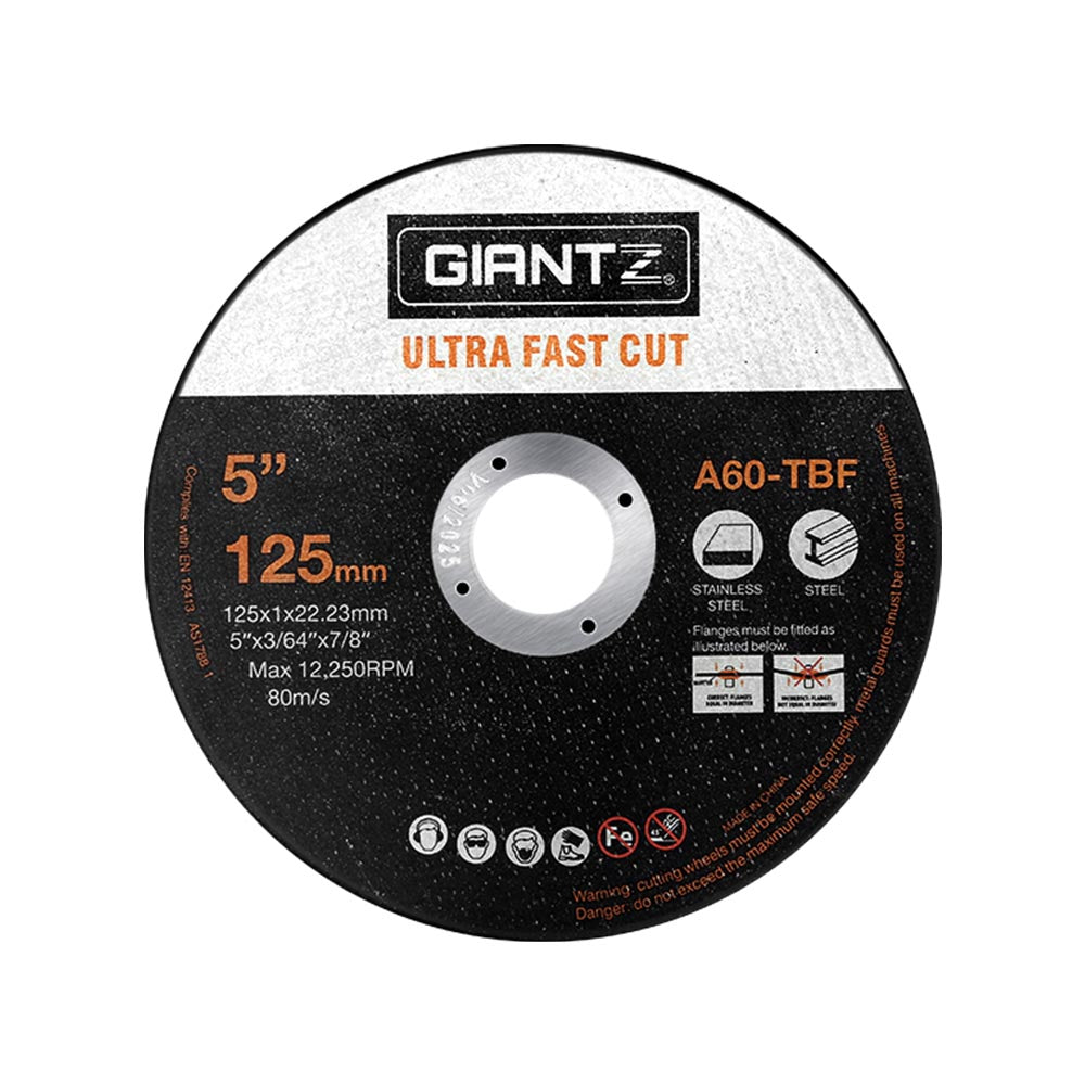 Angle Grinder Thin Cut - 50-Piece 5" Cutting Discs For Metal