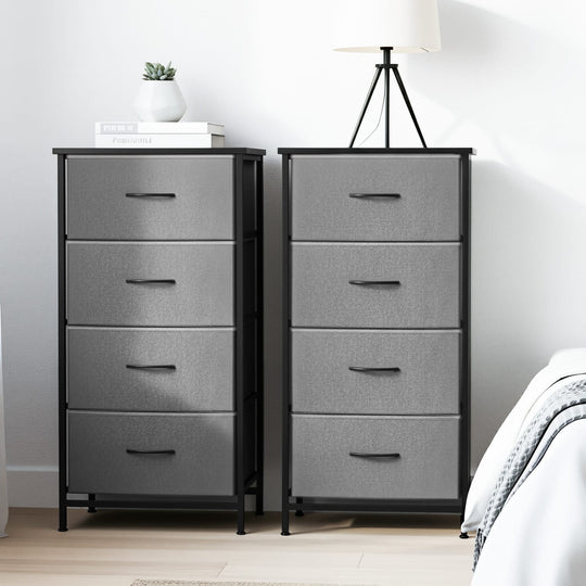 Grey Tallboy Storage Dresser 47x30x94cm