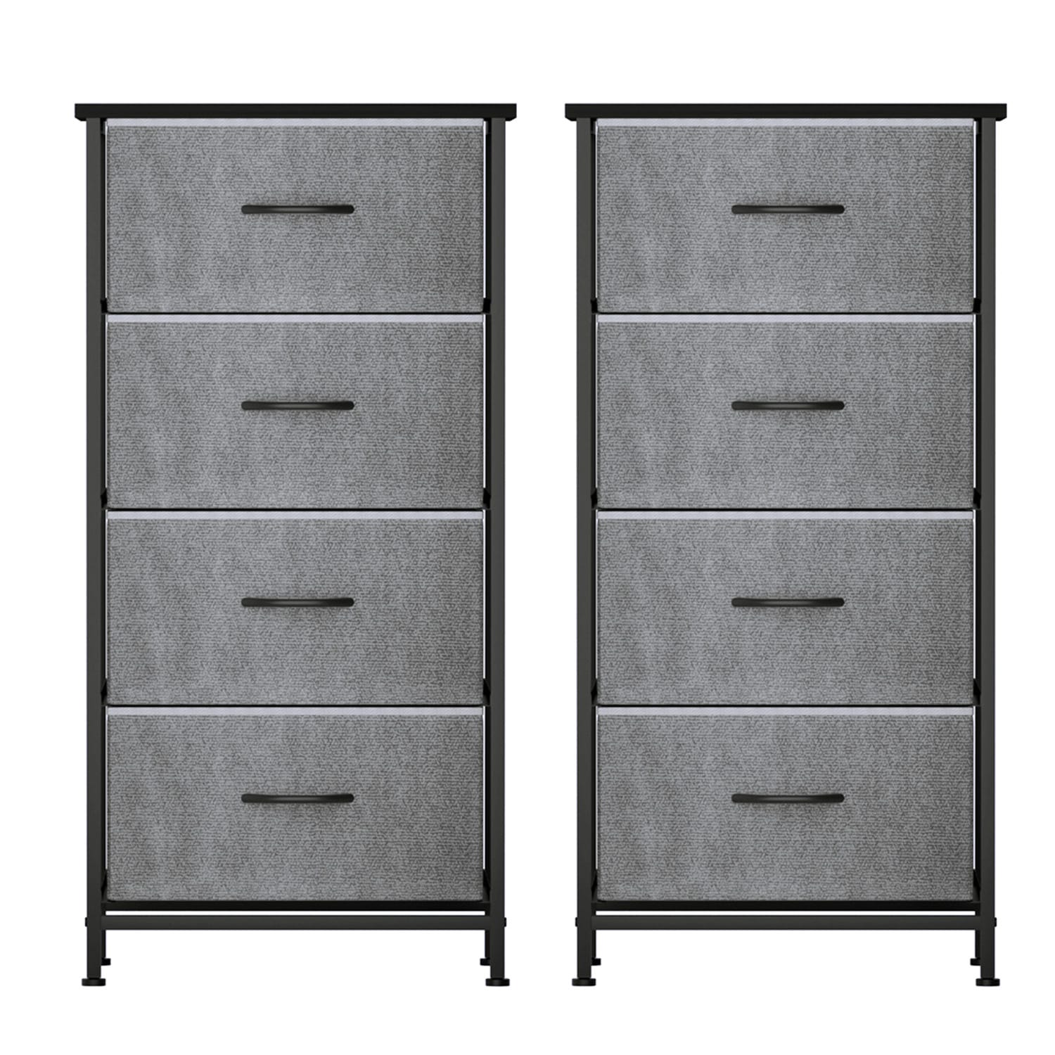 Grey Tallboy Storage Dresser 47x30x94cm