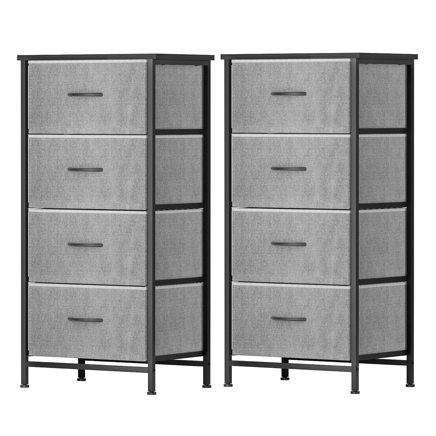 Grey Tallboy Storage Dresser 47x30x94cm