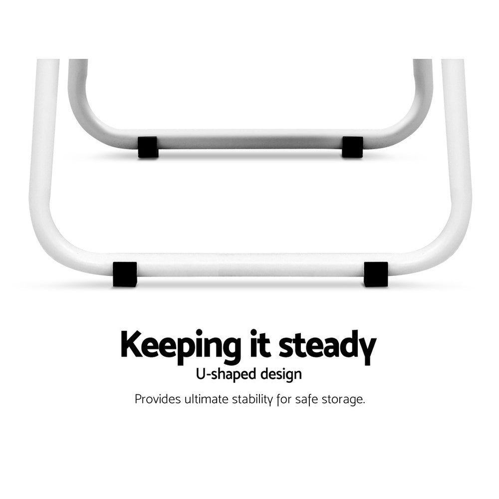 Closet Storage Rack Clothes Hanger Shelf Garment Rail Stand Wardrobe Organizer 150cm White