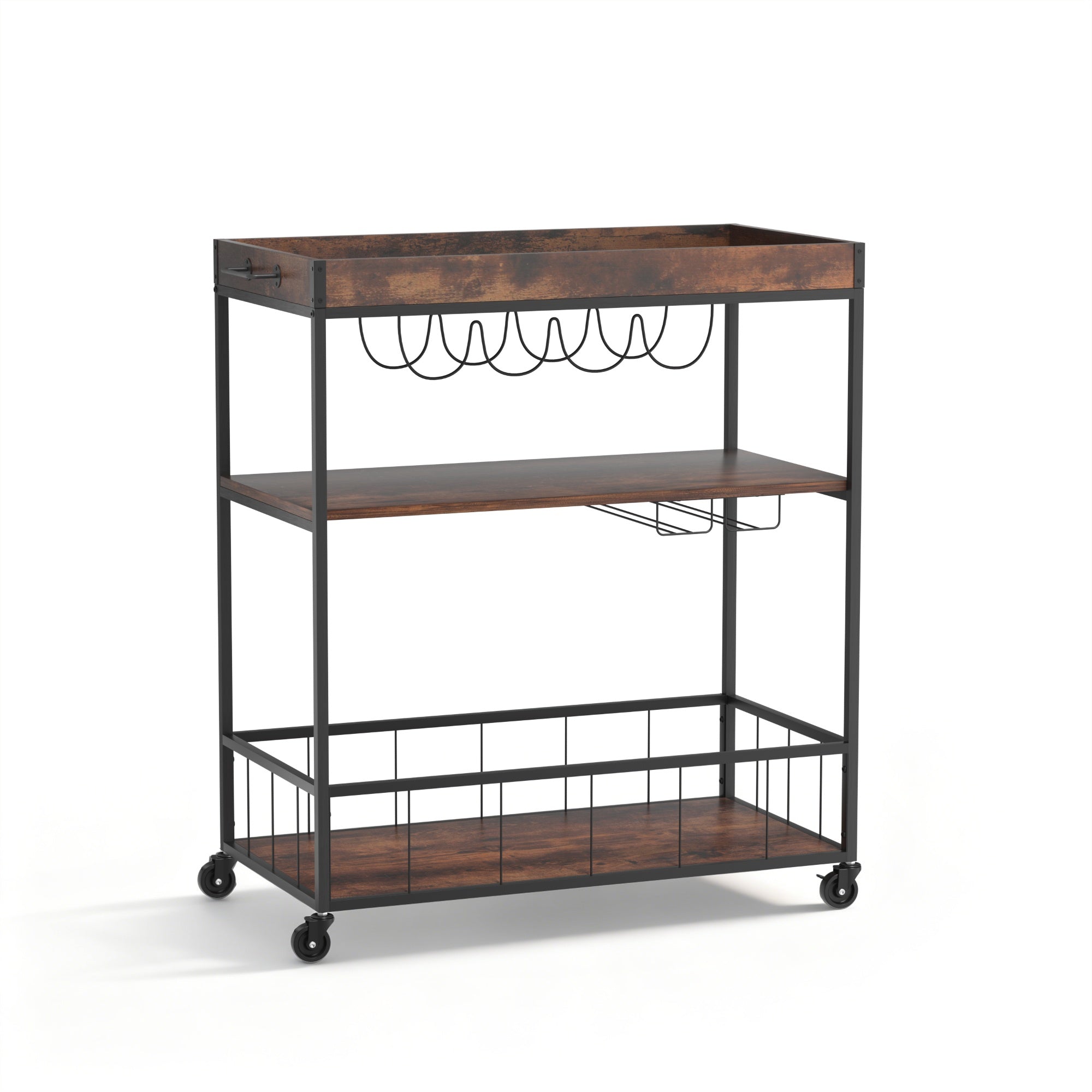 Kitchen Island Rolling Serving Cart