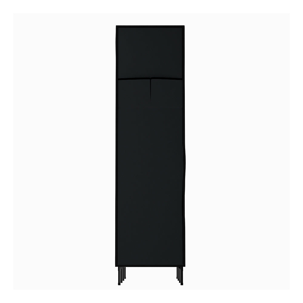 Large Portable Clothes Closet Wardrobe With Shelf Black