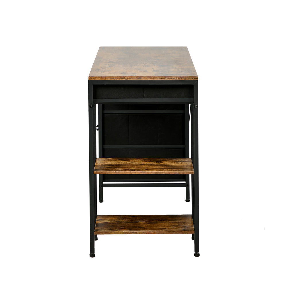 Computer Desk 120cm 6 Fabric Drawers Storage | Simpledeals