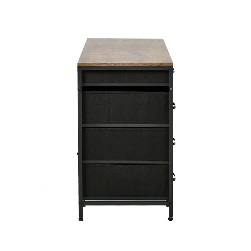 Computer Desk 120cm 6 Fabric Drawers Storage | Simpledeals