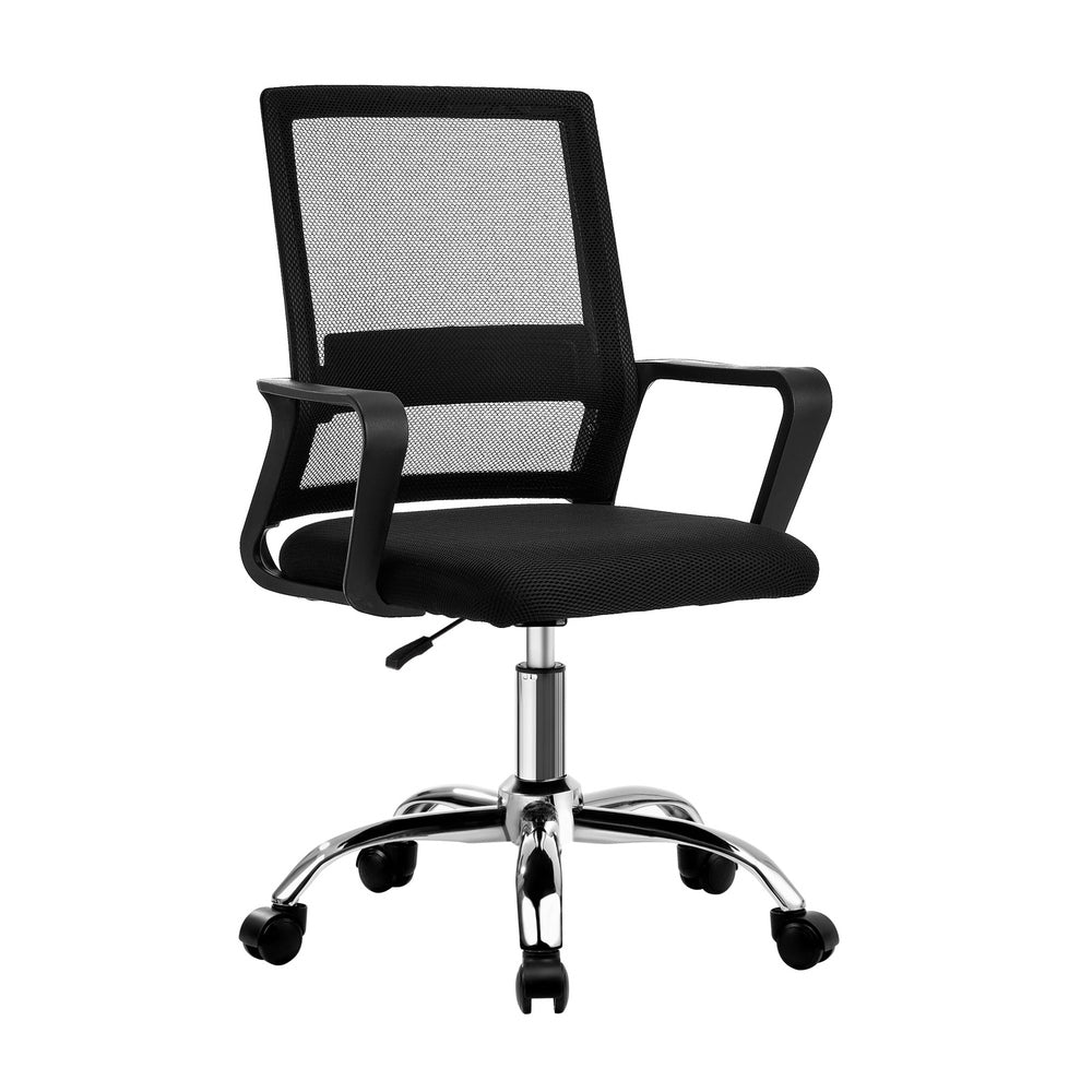 Home Office Desk and Chair Set Black Computer Table Ergonomic PC Desks