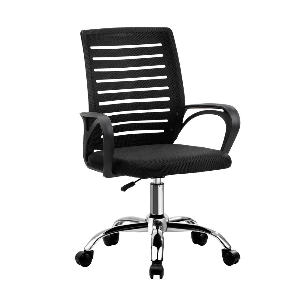 Black Home Office Desk and Chair Set Modern Computer Table Ergonomic Chair