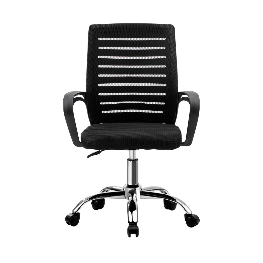Black Home Office Desk and Chair Set Modern Computer Table Ergonomic Chair