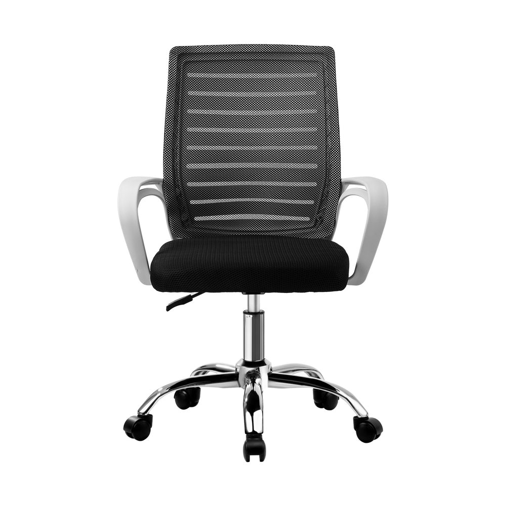 Home Office Desk and Chair Set BK&WH Study Computer Table with Ergonomic Chair