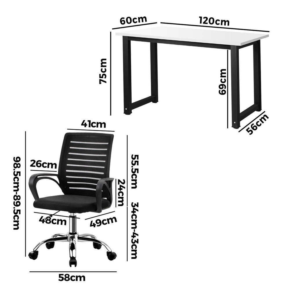 Modern Home Office Desk & Chair Set for Comfort and Productivity