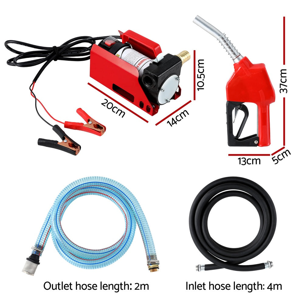 Fuel Transfer Pump Electric Diesel Kerosene Pump 12V DC 10GPM Nozzle Hose | Fuel & Exhaust
