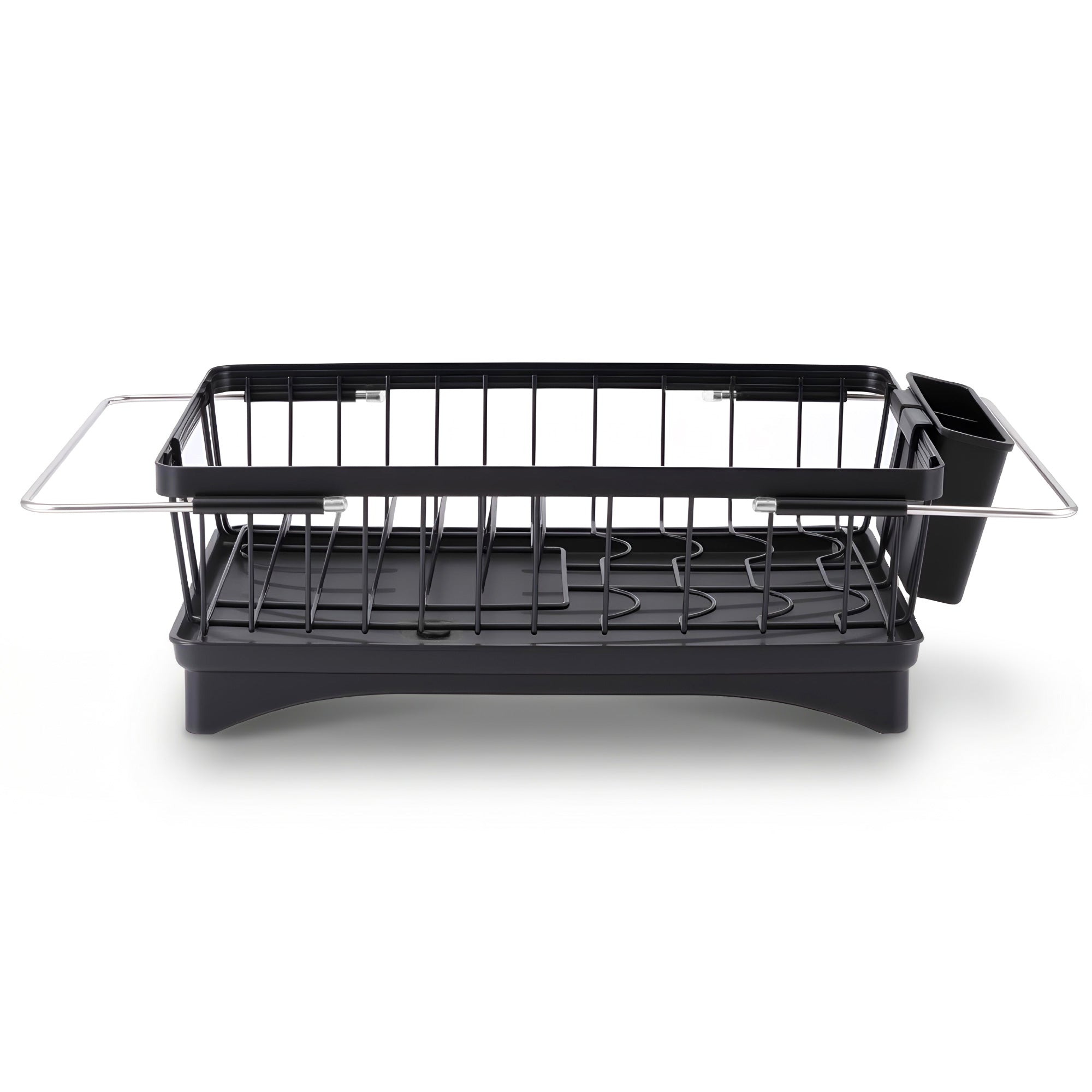 Premium Dish Drying Rack with 360° Drain Spout Kitchen Sink Organiser
