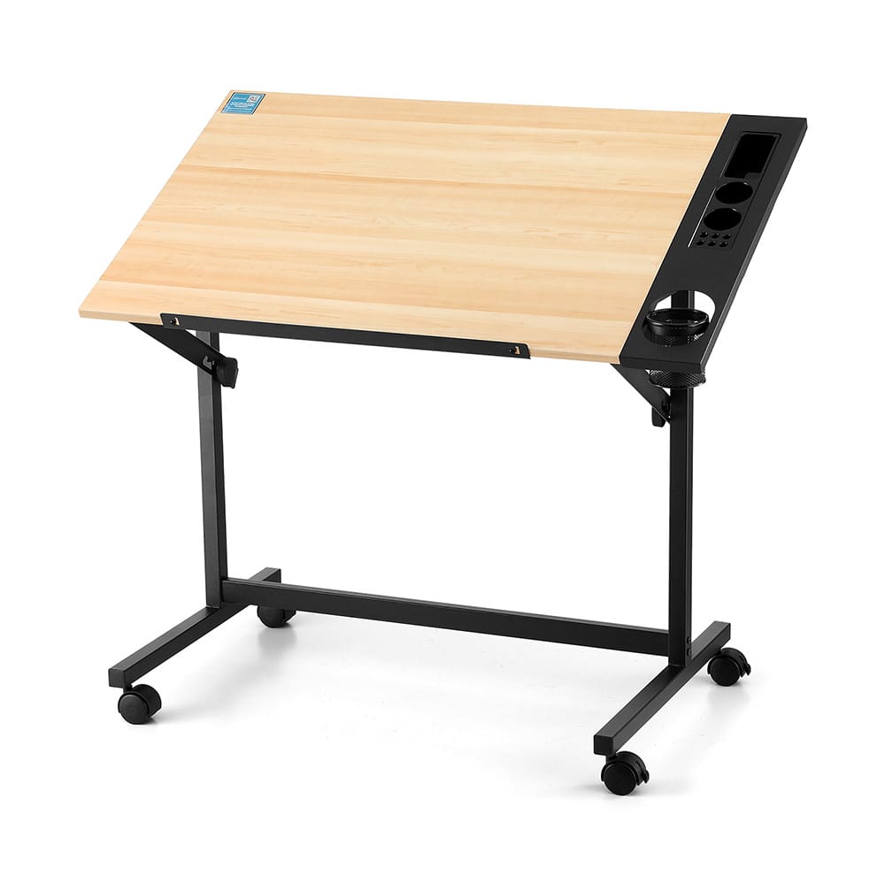 Oak table 100x60x77cm, side view
