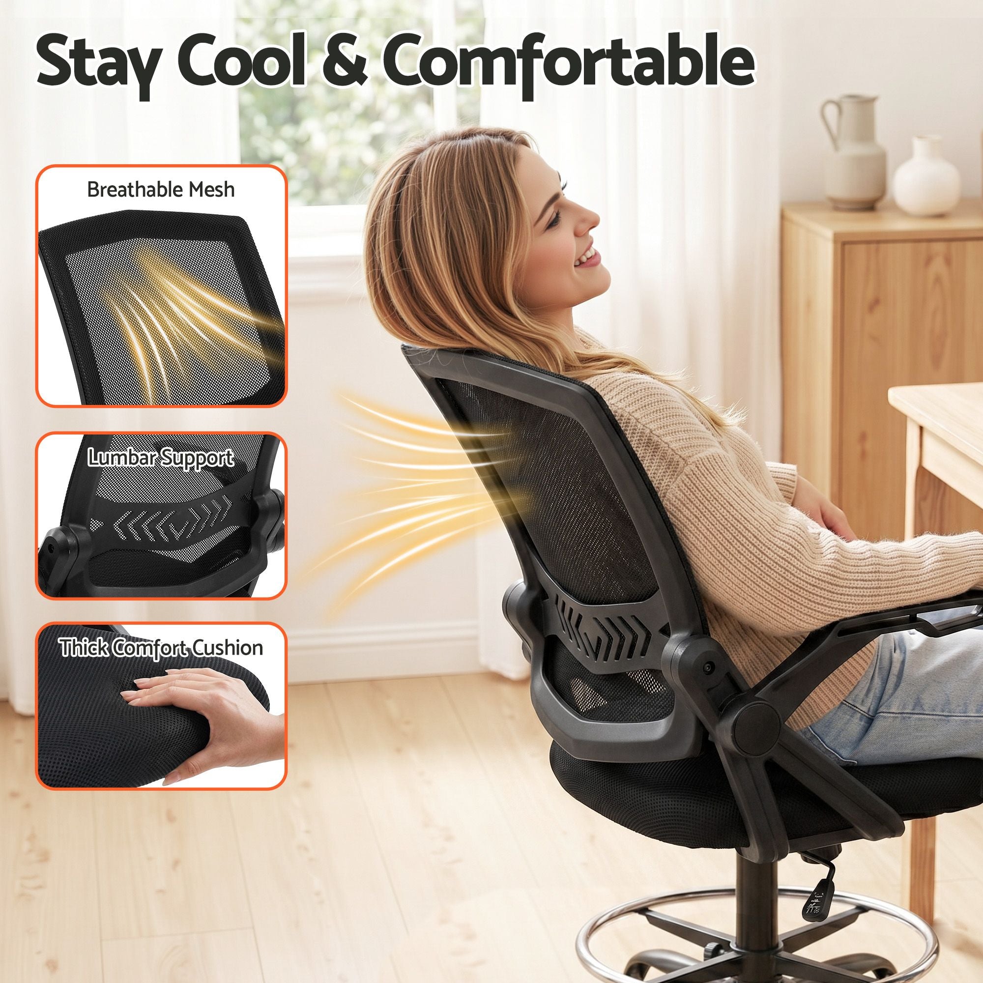 Drawing Table Drafting Chair Set Glass Top | Simpledeals