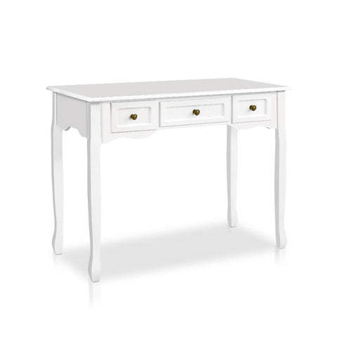 Hall Console Table Hallway Side Dressing Entry Wooden French Drawer White