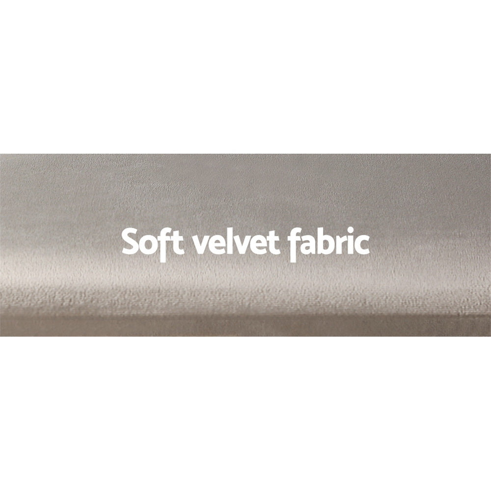 Ottomans & Footstools - Velvet Grey Dressing Table Stool Comfortable Seat