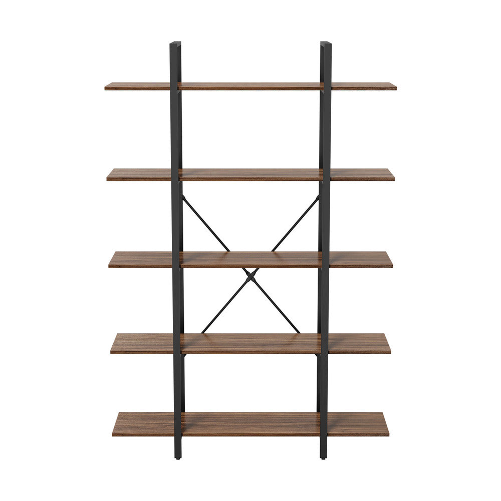 5 Tier Display Shelf Stand Bookshelf Metal Storage 1.2m