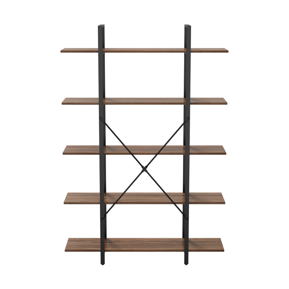 5 Tier Display Shelf Stand Bookshelf Metal Storage 1.2m