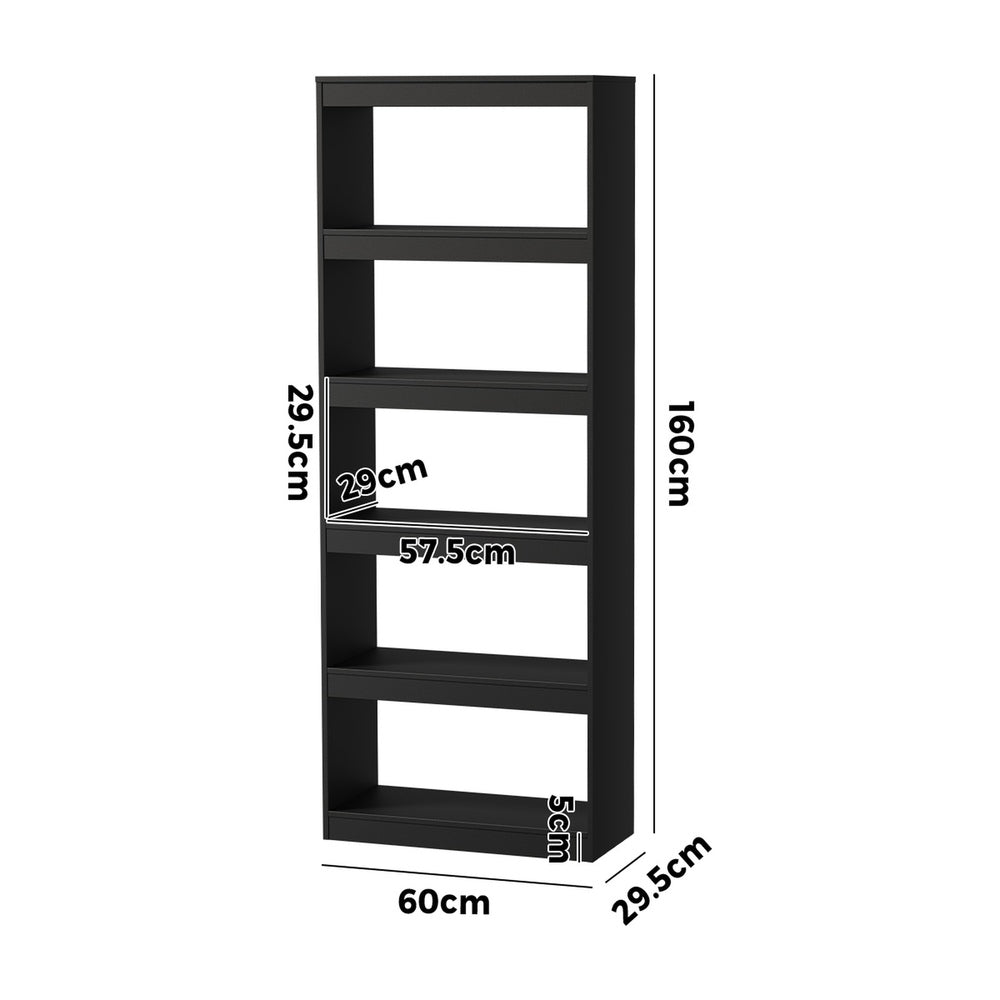 Black black 60x29.5x160cm, rear view