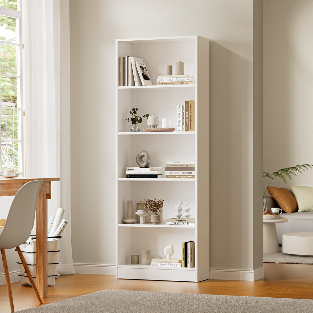 Bookshelf Display Shelf 5-Tier Natural