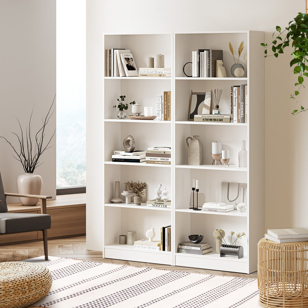 Bookshelf Display Shelf 5-Tier Natural
