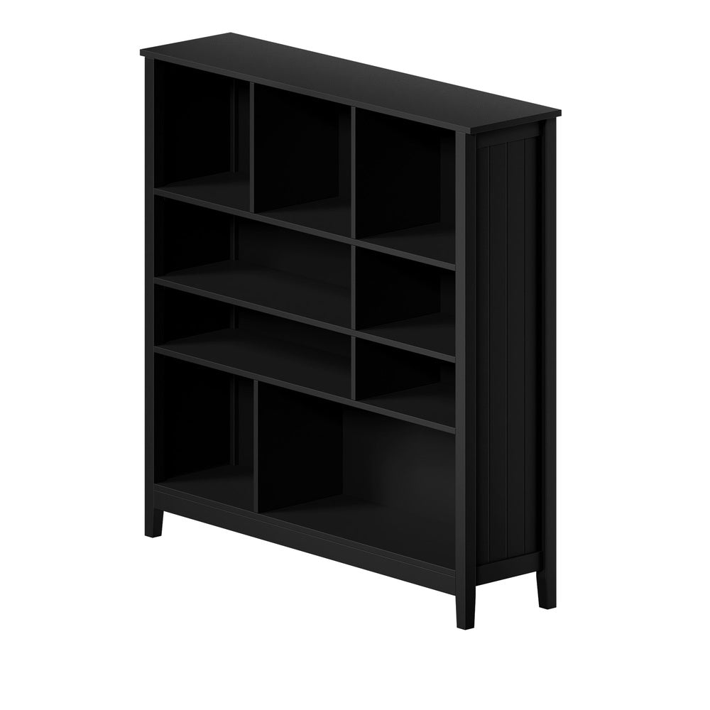 Bookshelf Bookcase Display Shelf 4-Tier Storage Cabinet Black