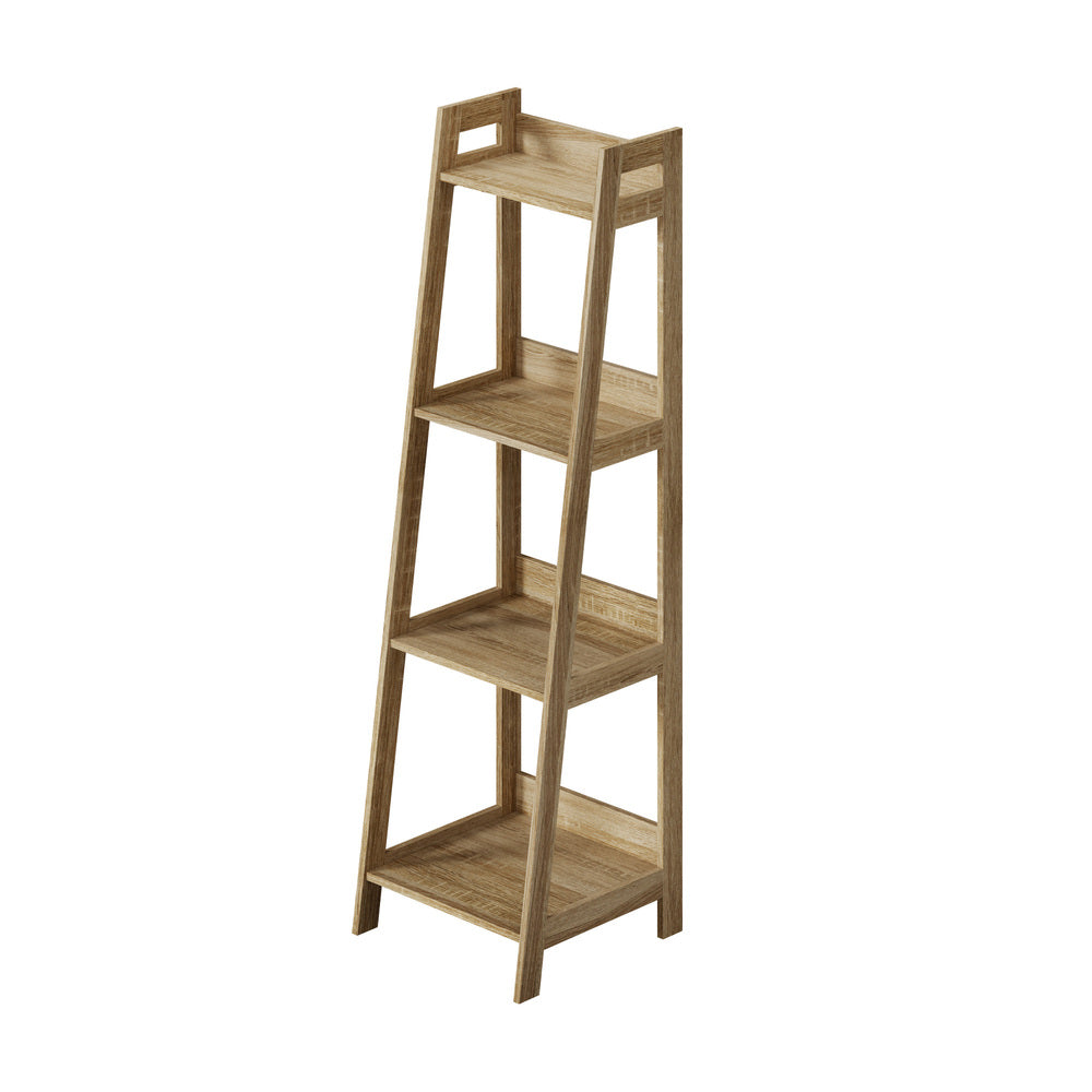 Display Shelf 4 Tier Corner Ladder Shelves Black