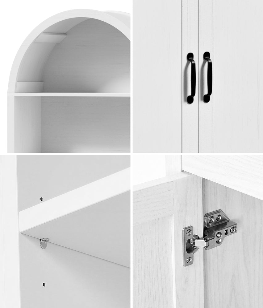 Arched Bookshelf Display Bookcase White | Simpledeals