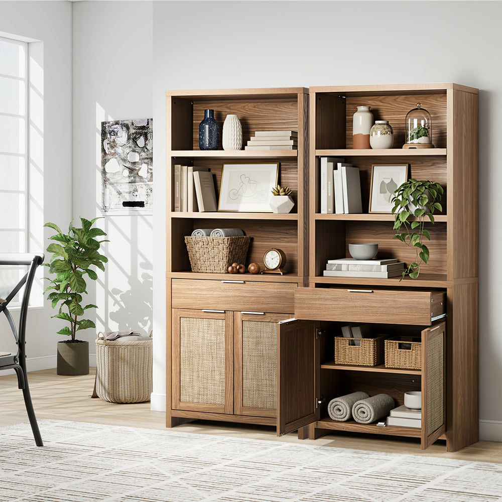5-Tier Adjustable Display Shelf Bookcase Storage Cabinet Home Organizer