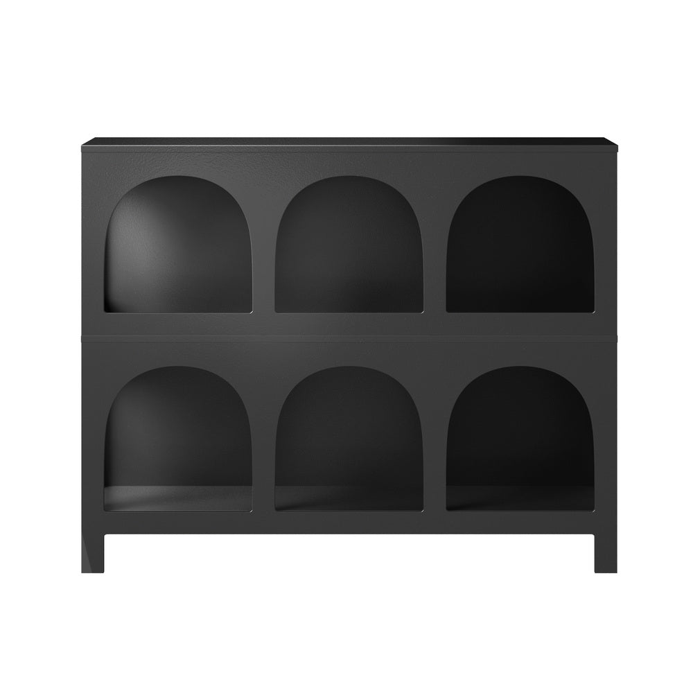 Display Shelf Storage Stand Bookshelf Black/White