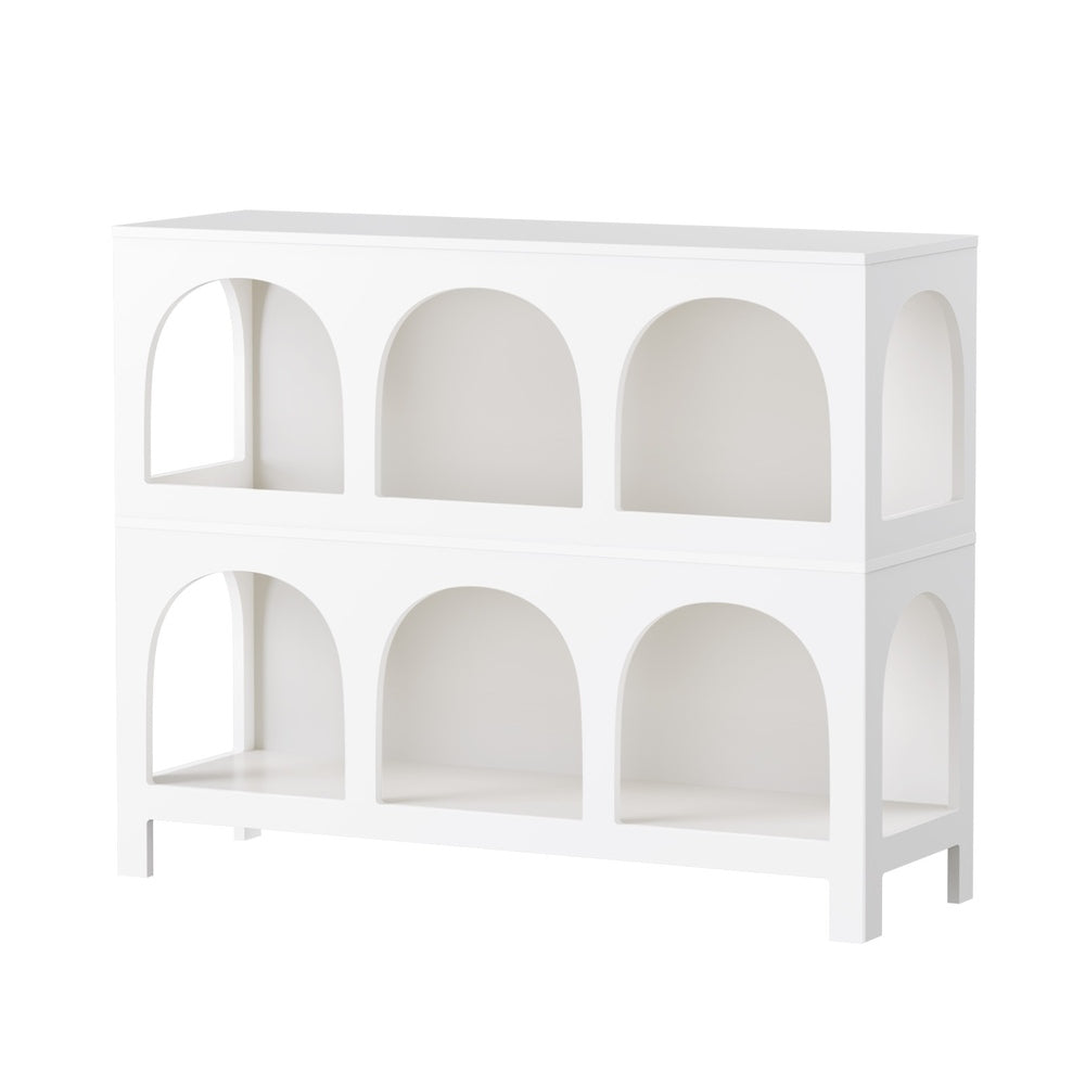 Display Shelf Storage Stand Bookshelf Black/White