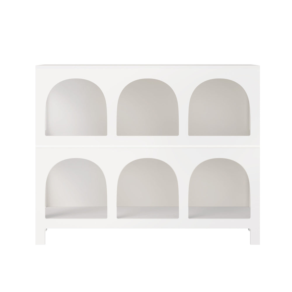 Display Shelf Storage Stand Bookshelf Black/White
