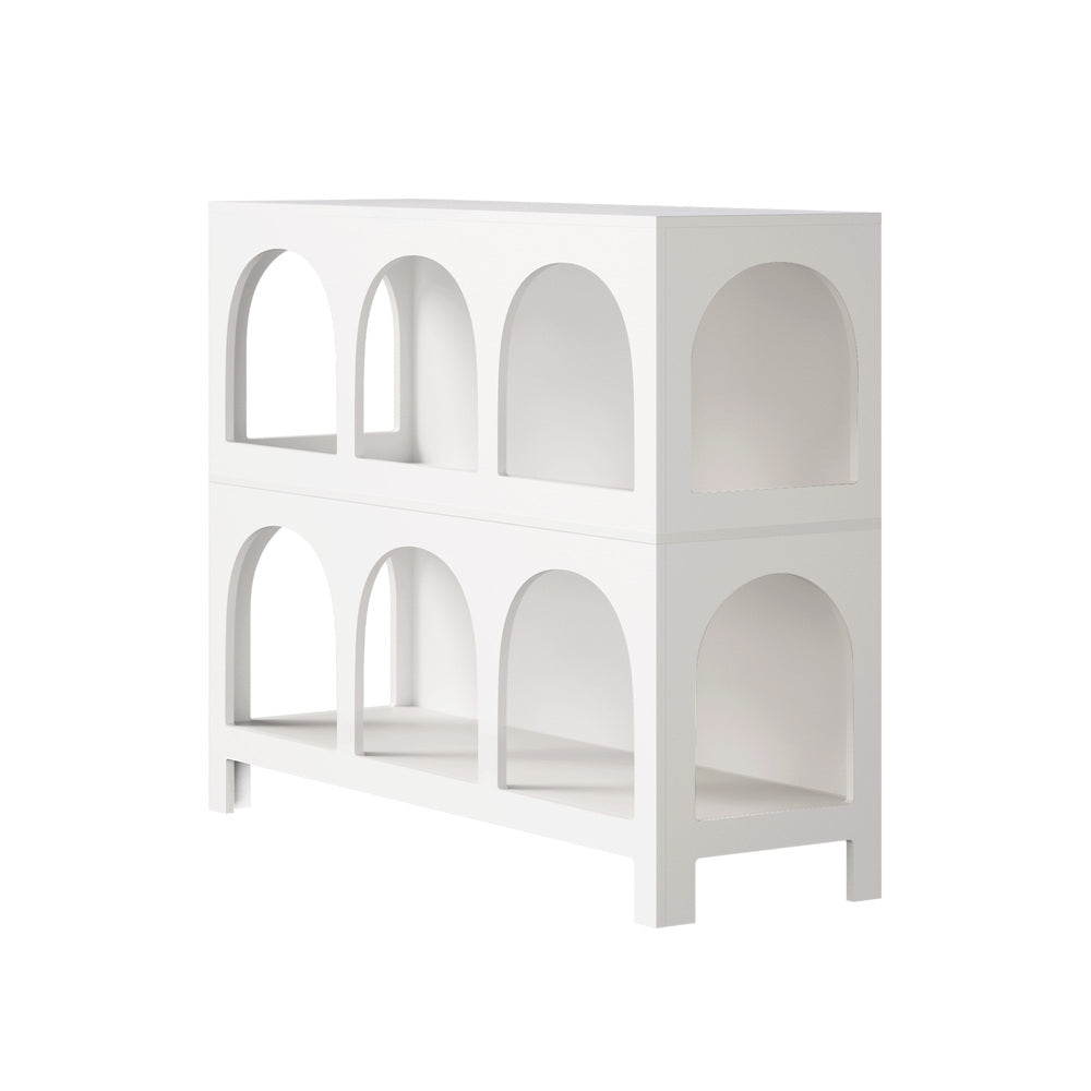 Display Shelf Storage Stand Bookshelf Black/White
