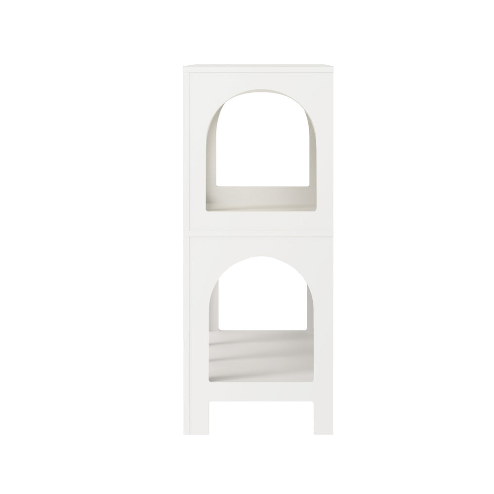 Display Shelf Storage Stand Bookshelf Black/White