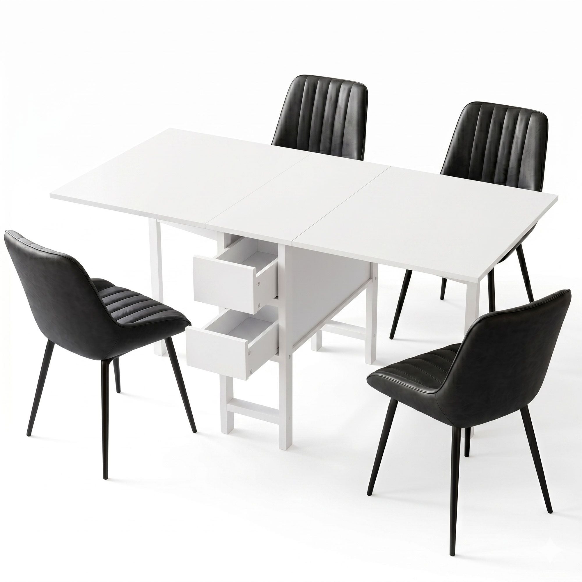 Foldable Dining Table Chairs Set 5 Piece | Simpledeals