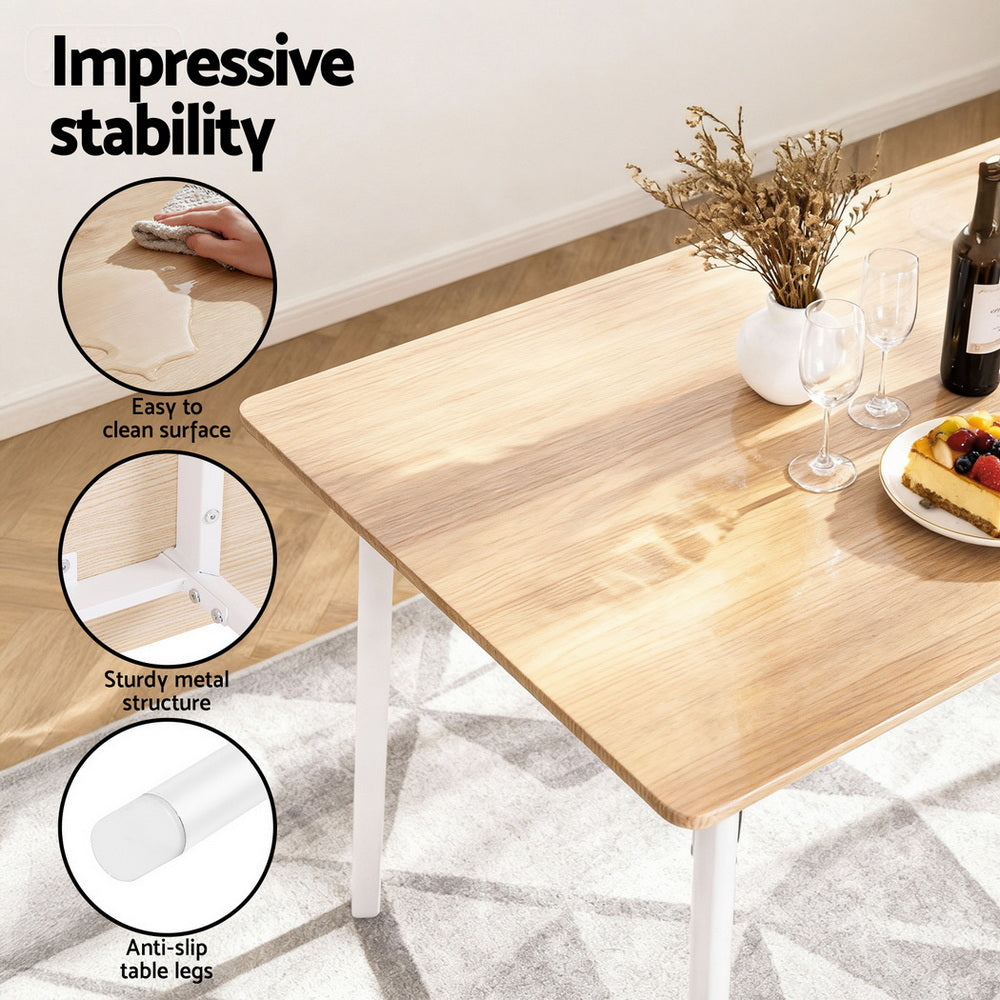 Dining Table And Chairs Set Of 4 Bench Kitchen Furniture Natural And, Dining Set