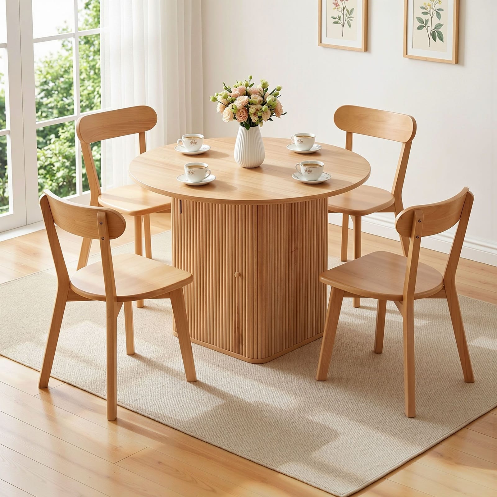 Natural Timber Dining Set King Size