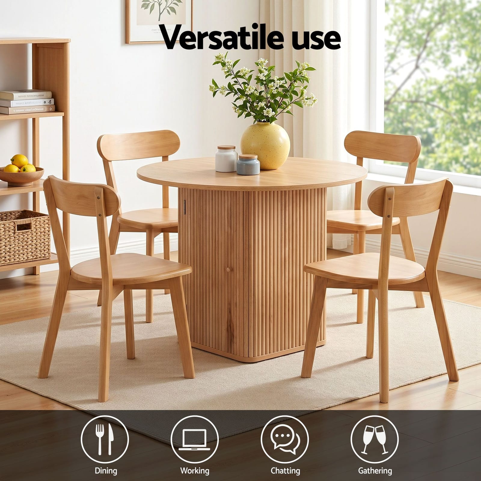 Natural Timber Dining Set King Size