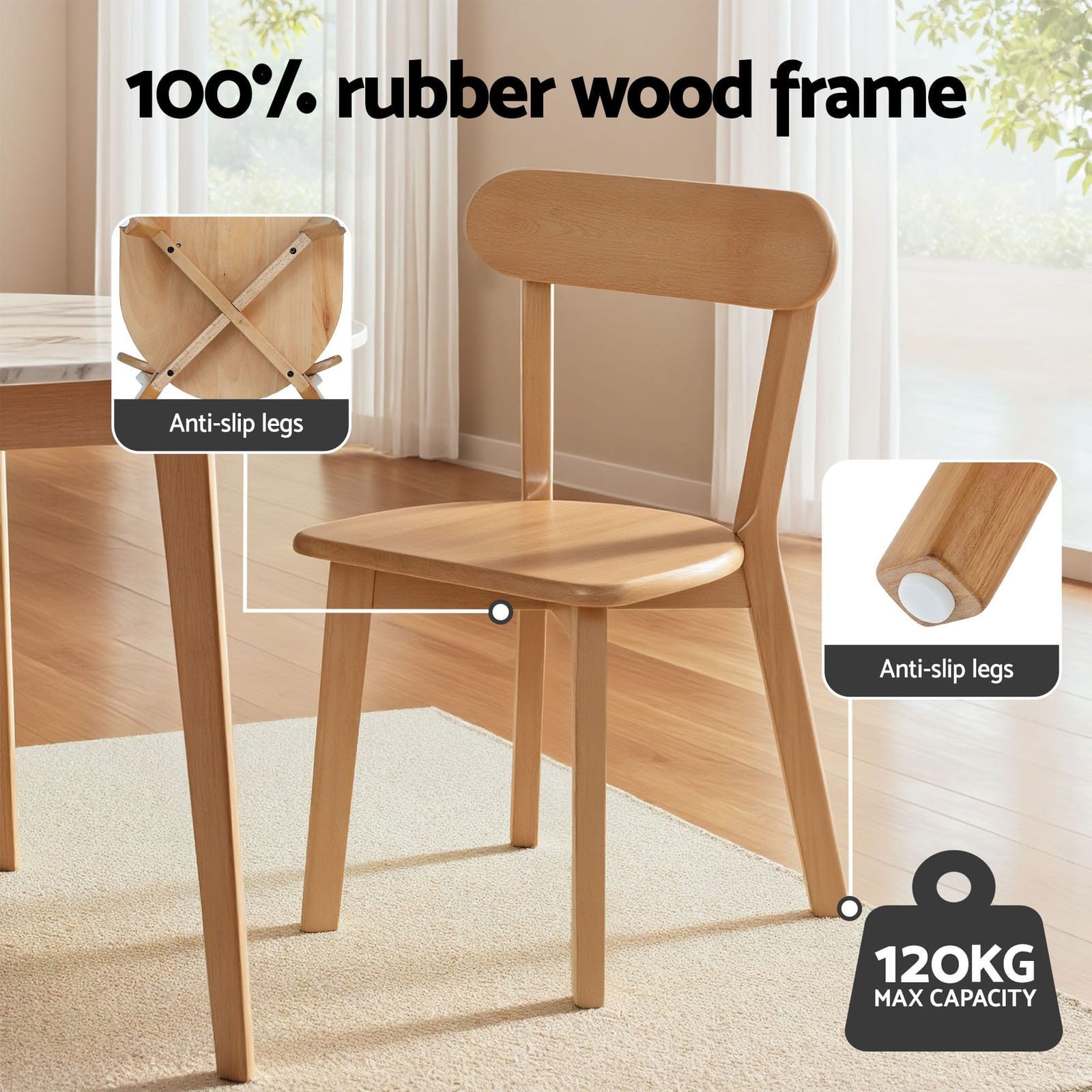 Natural Timber Dining Set King Size