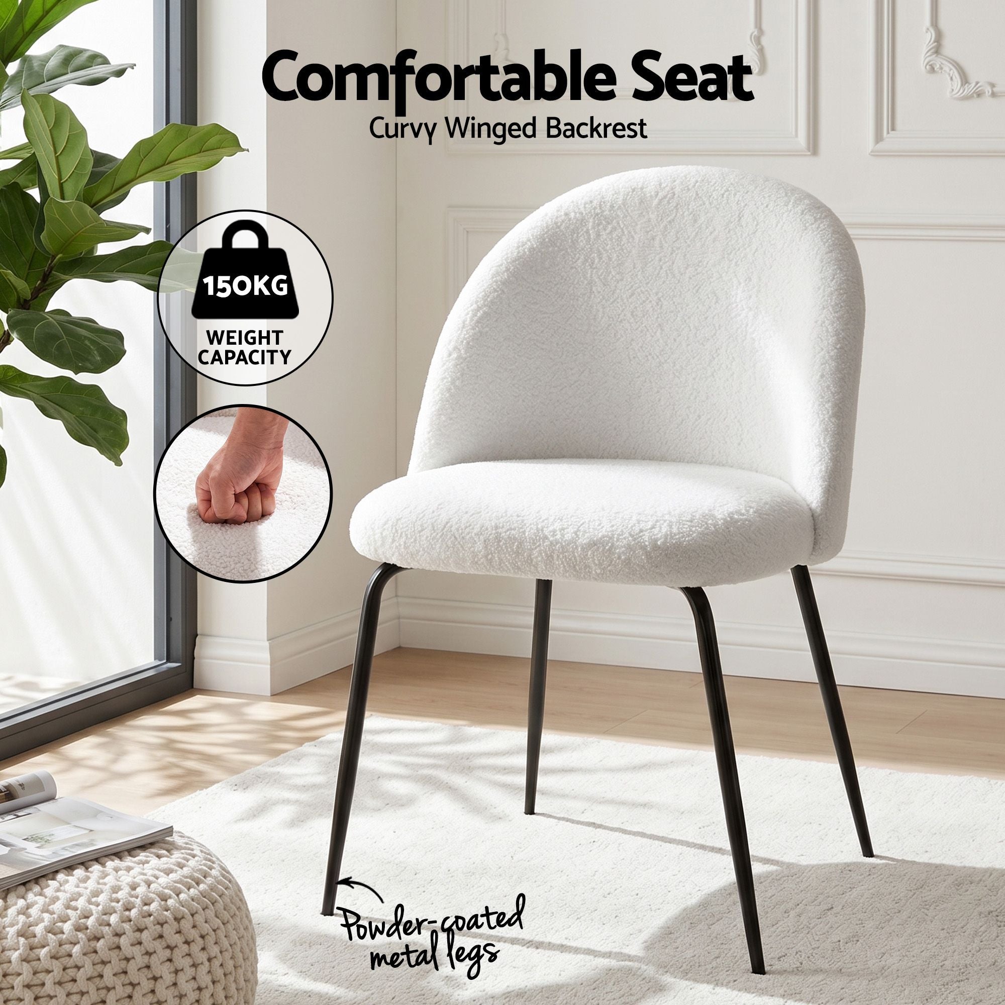 5-Piece Marble Dining Table Chair Set | Simpledeals