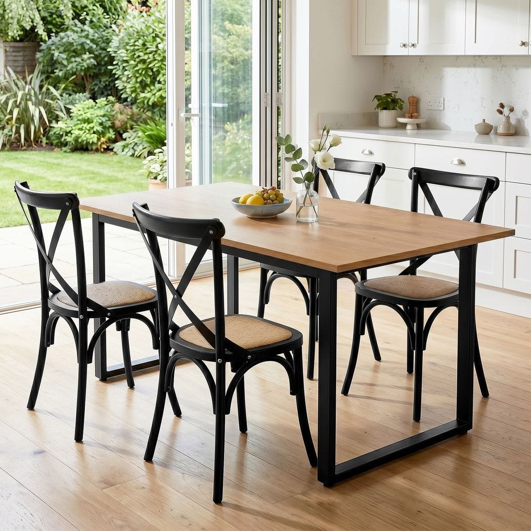 Dining Set Industrial Style 150x90cm