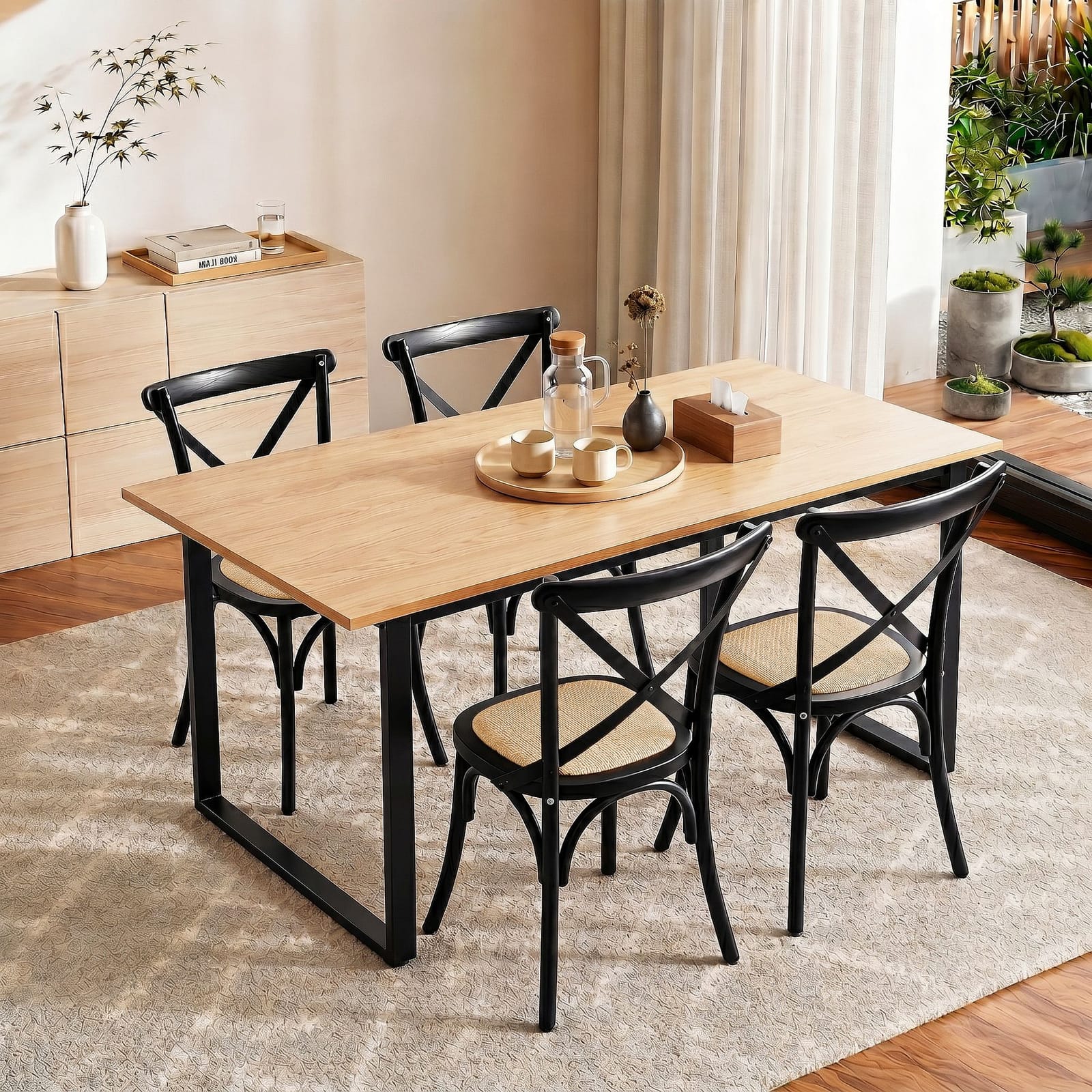 Dining Set Industrial Style 150x90cm
