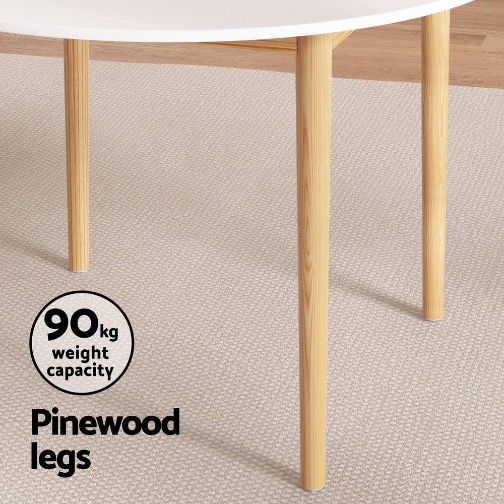 1 Dining Table And 4 Chairs Set Wishbone Wood