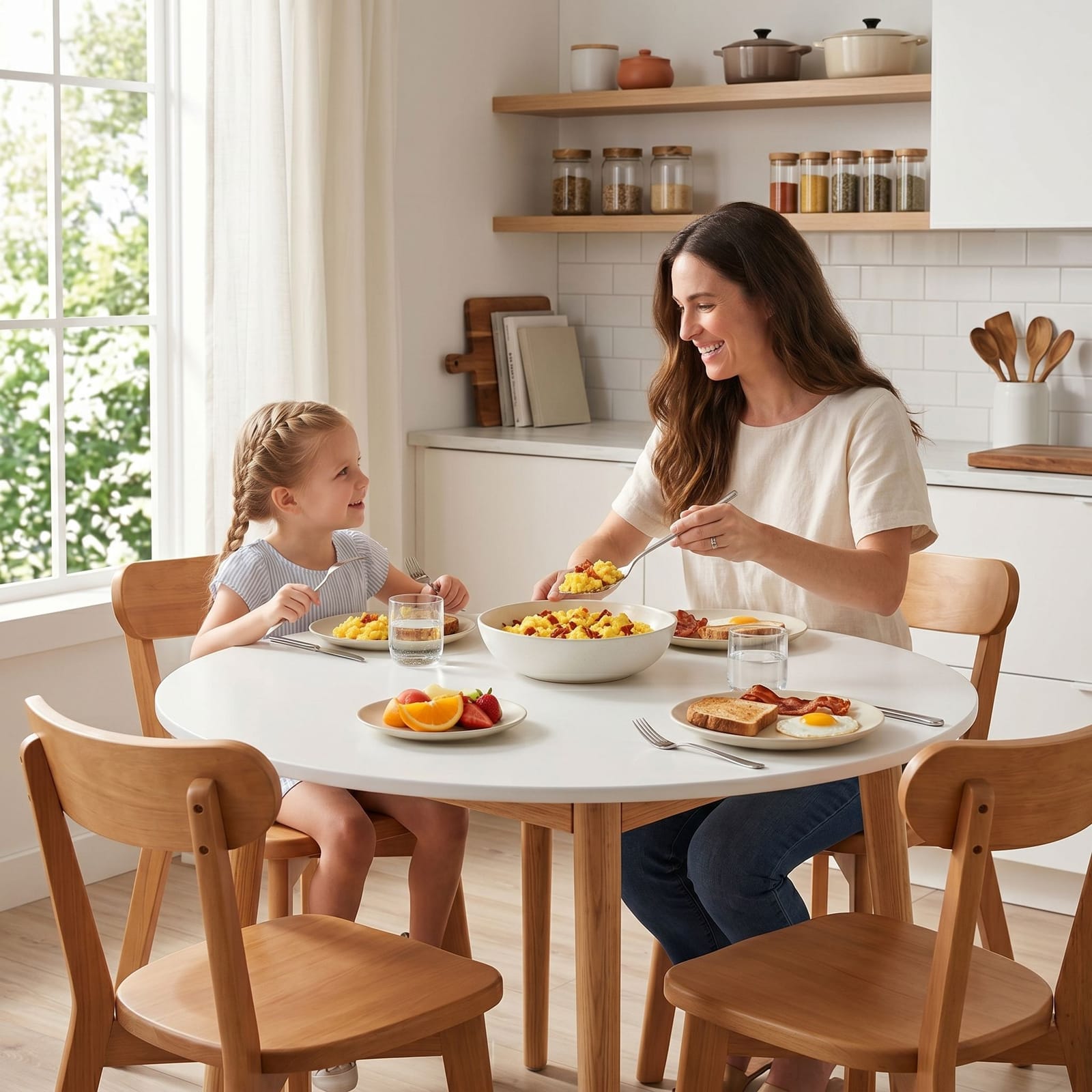 Round Dining Table Set Compact king