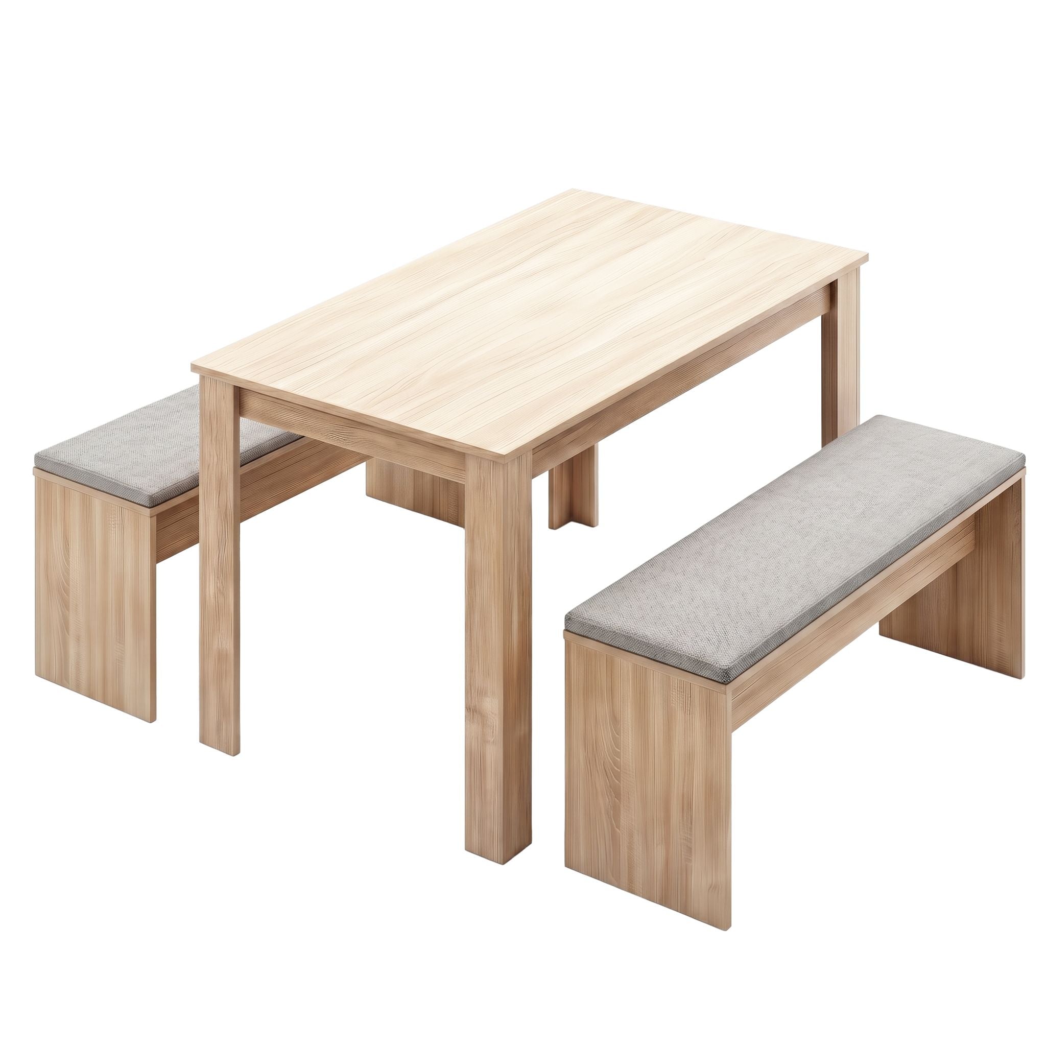 3 Piece Dining Set 120cm Oak Table Chairs | Simpledeals