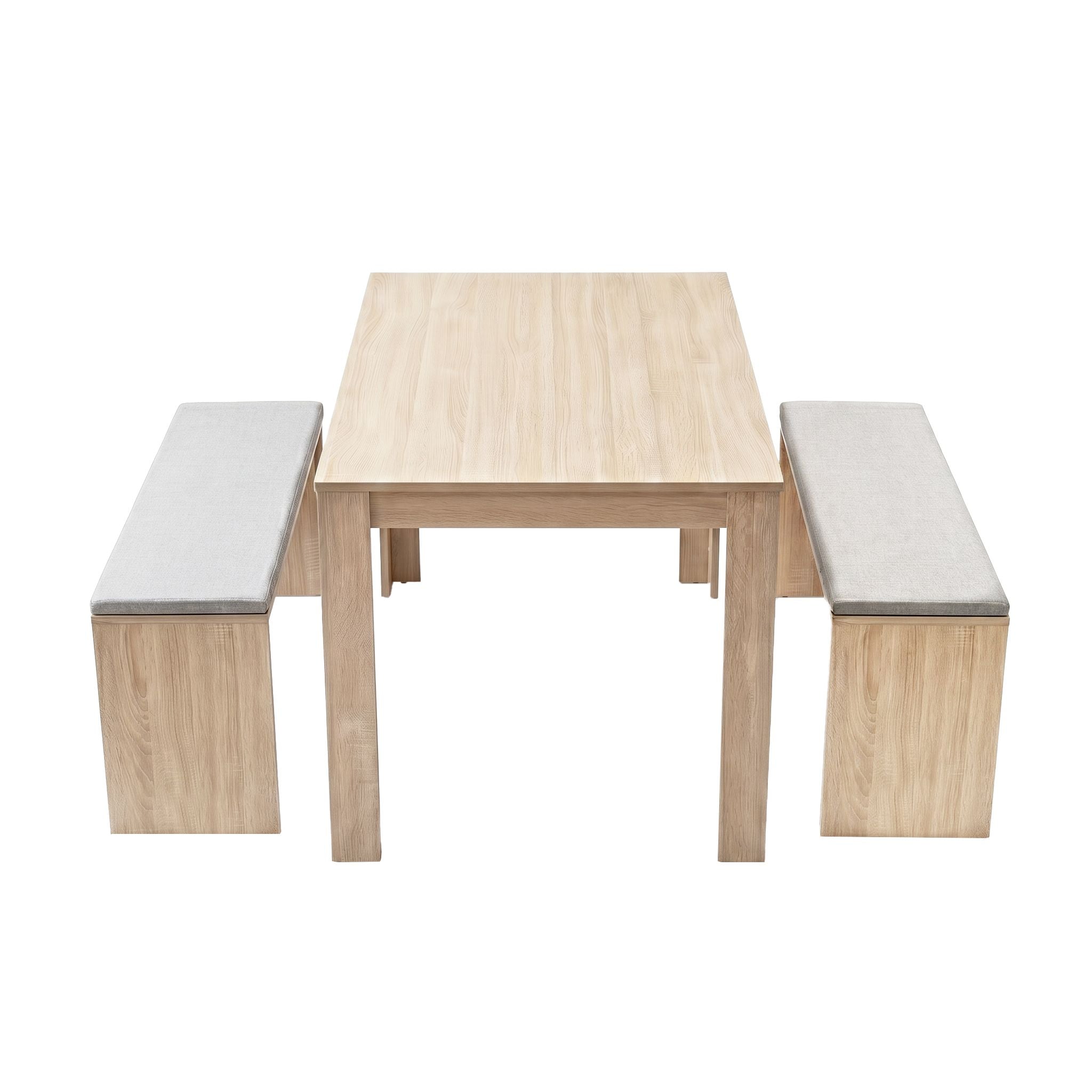 3 Piece Dining Set 120cm Oak Table Chairs | Simpledeals