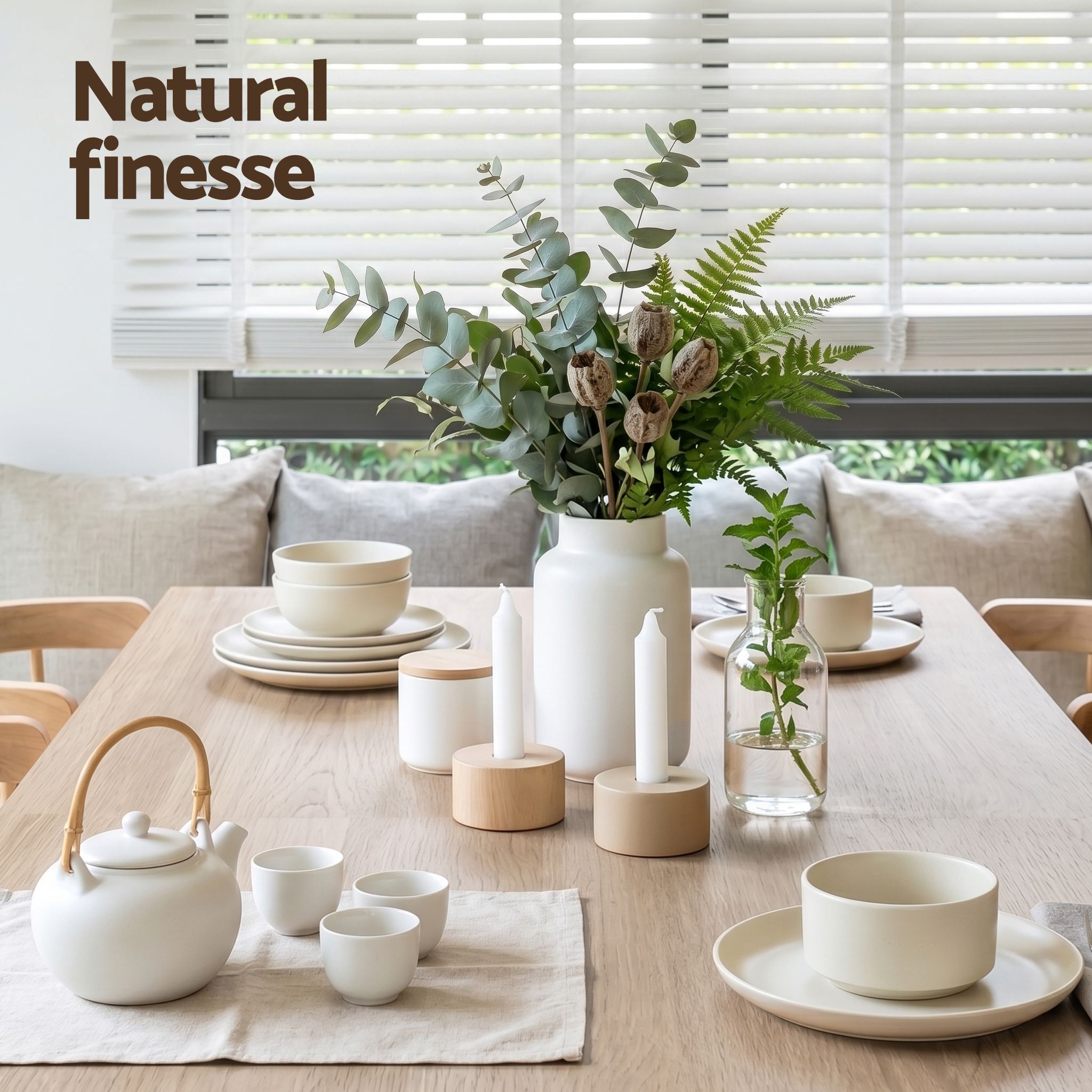 3 Piece Dining Set 120cm Oak Table Chairs | Simpledeals