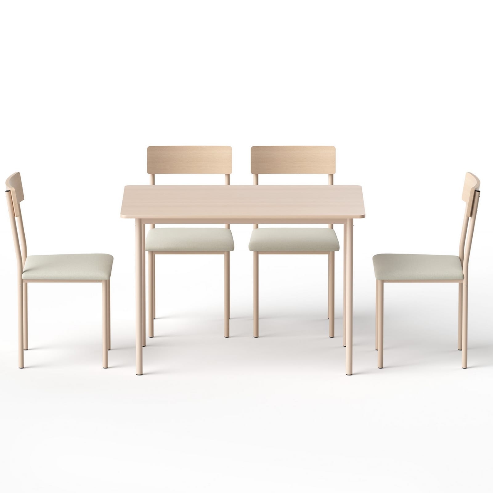 Dining Set Natural Teakwood 110x70x75cm