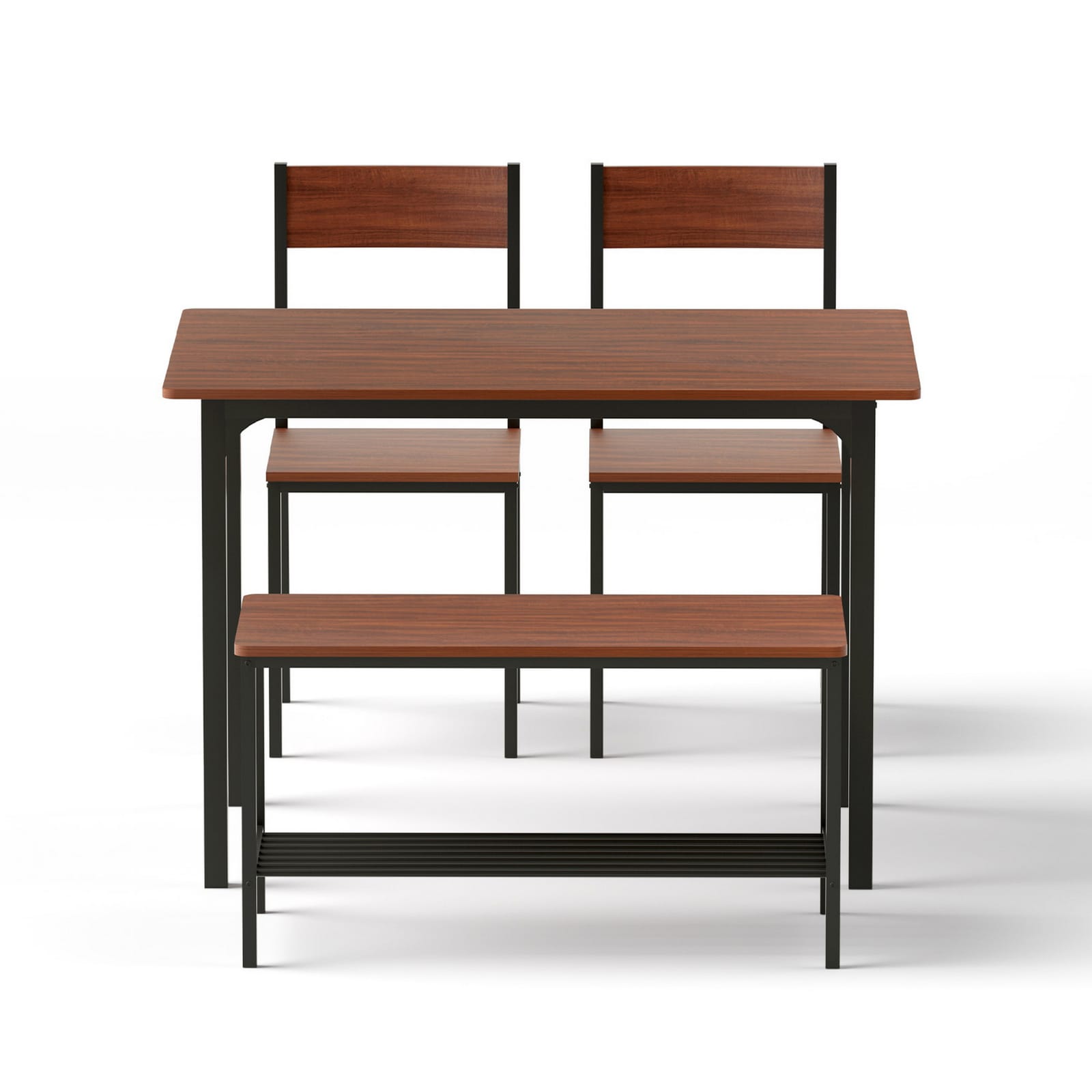 Dining Set With Storage Bench 110x70x76cm