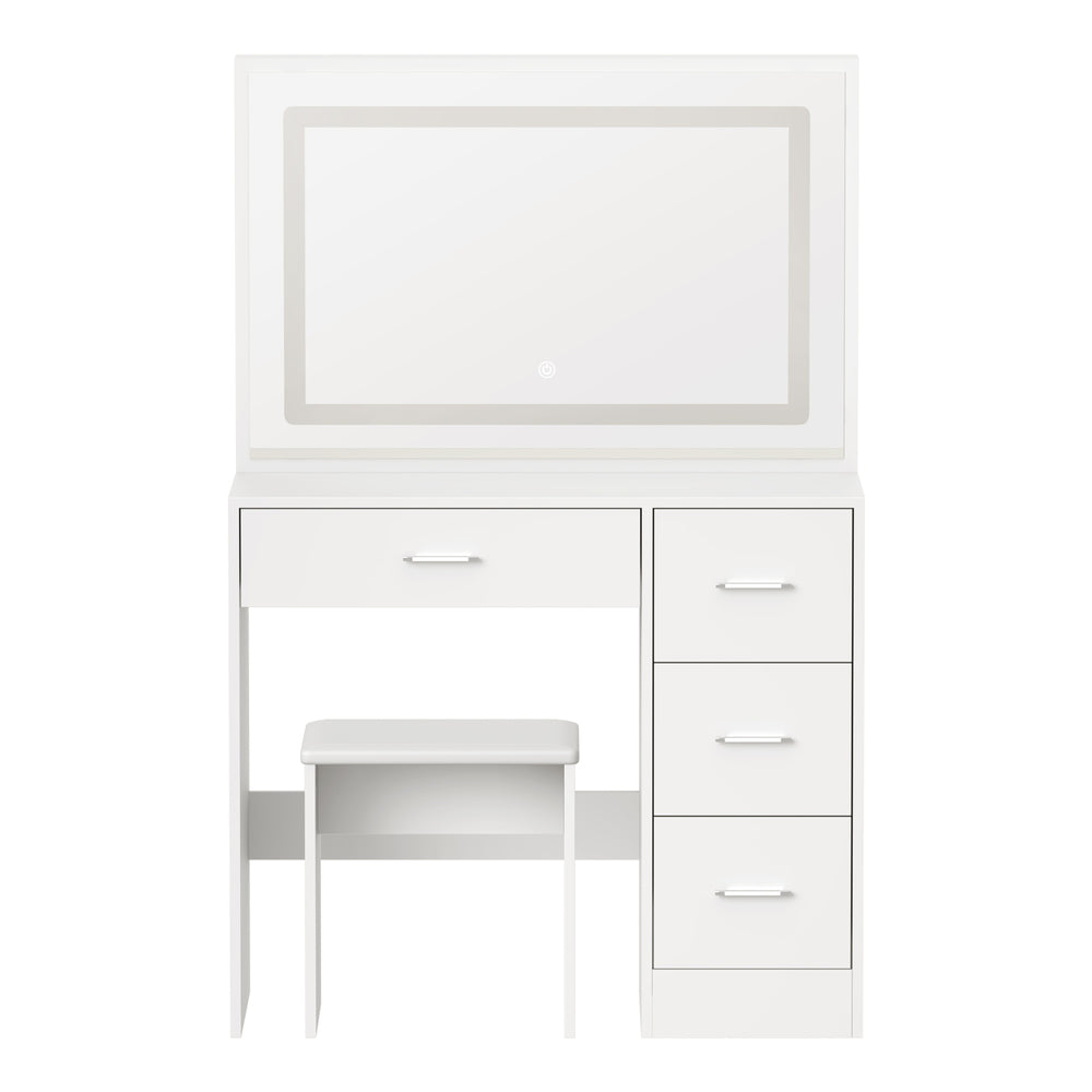 Dressing Table Stool Set Large Mirror LED Light